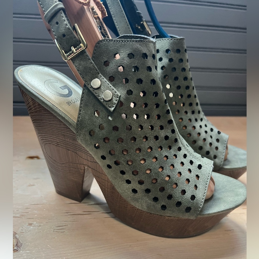 Guess Green Wedges with Modern Elegance